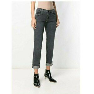 J Brand Womens Denim Gray Johnny Cropped Jeans Size 25 Obecura JB001564